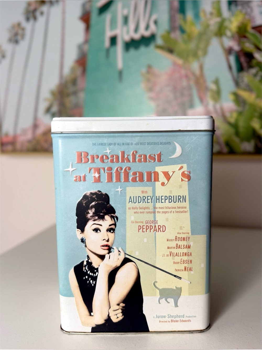 Nostalgic Art Breakfast at Tiffany's Audrey Hepburn Embossed Kitchen Storage Tin